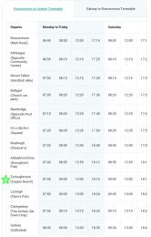 Bus to Galway timetable